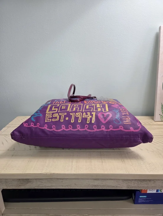 Coach Poppy Evie Tote from the vintage Poppy Collection, Multicolor, EUC - Picture 11 of 16